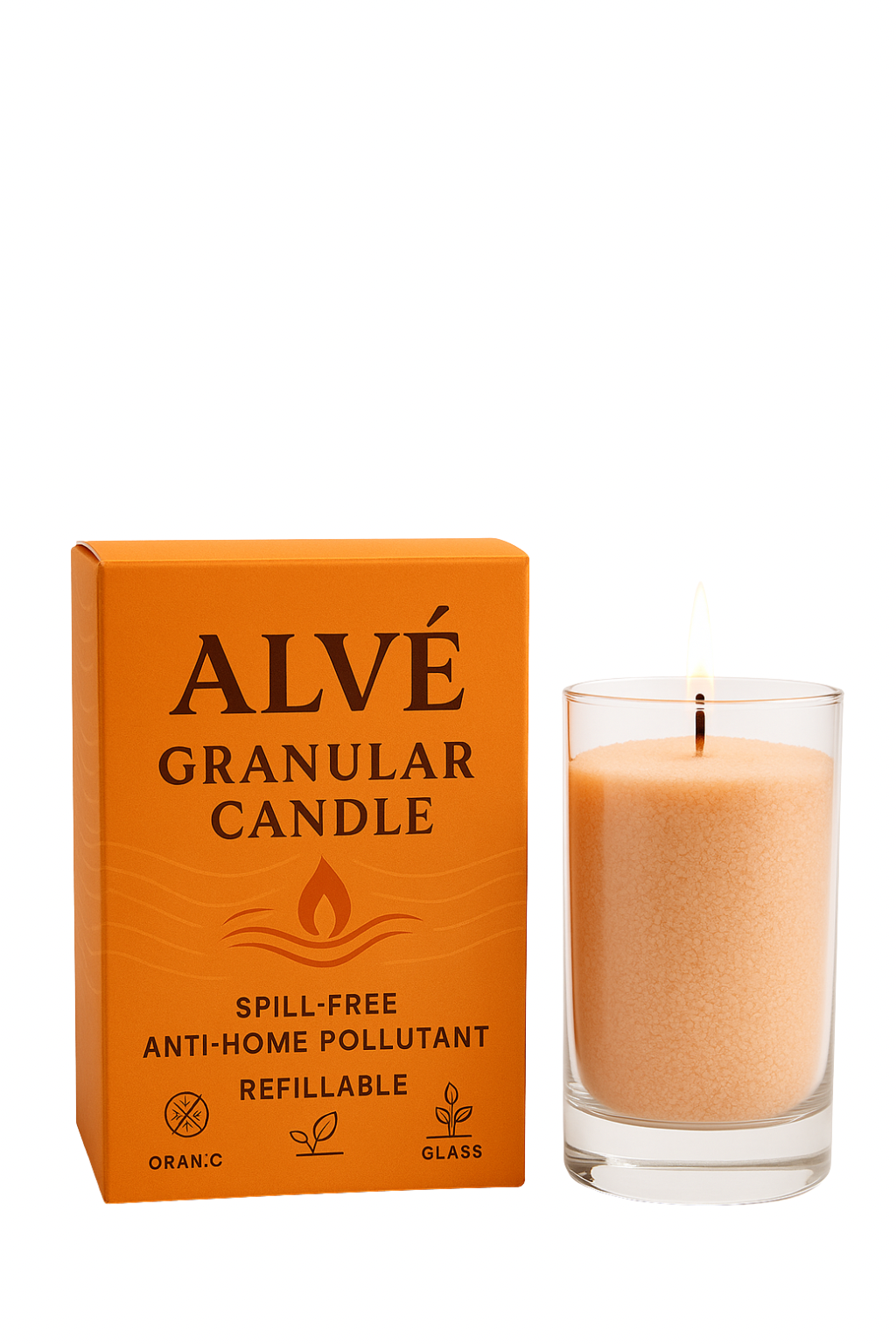 Spill-Free Granular Candle